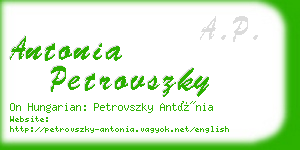 antonia petrovszky business card